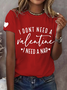 Women's Short Sleeve Tee T-shirt Summer Text Letters Jersey Crew Neck Daily Going Out Casual Top