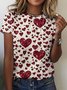 Women's Short Sleeve Tee T-shirt Summer Animal Crew Neck Vintage Top