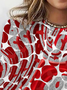 Women's Long Sleeve Tee T-shirt Spring/Fall Heart/Cordate Crew Neck Casual Top