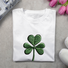 Women's Shamrock Short Sleeve Tee T-shirt St. Patrick's Day Floral Casual Summer Graphic Tee Top