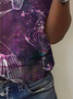 Women's Short Sleeve Tee T-shirt Summer Abstract Crew Neck Casual Top
