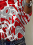 Women's Long Sleeve Tee T-shirt Spring/Fall Heart/Cordate Crew Neck Casual Top
