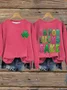 Women's St. Patrick's Day Shamrock Crew Neck Casual Spring/Fall Long Sleeve Sweatshirt