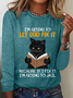 Women's Long Sleeve Blouse Spring/Fall Text Letters Crew Neck Daily Going Out Casual Top
