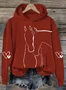 Women's Animal Spring/Fall Long Sleeve Casual Daily Hoodie