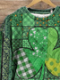 Women's St. Patrick's Day Floral Shamrock Crew Neck Printing Casual Spring/Fall Long Sleeve Sweatshirt