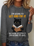 Women's Long Sleeve Blouse Spring/Fall Text Letters Crew Neck Daily Going Out Casual Top
