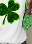 Women's Shamrock Long Sleeve Tee T-shirt St. Patrick's Day Floral Casual Spring/Fall Top