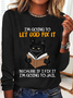 Women's Long Sleeve Blouse Spring/Fall Text Letters Crew Neck Daily Going Out Casual Top