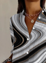 Women's Long Sleeve Shirt Spring/Fall Abstract Shirt Collar Daily Going Out Casual Top