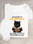 Women's Long Sleeve Blouse Spring/Fall Text Letters Crew Neck Daily Going Out Casual Top