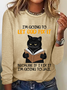 Women's Long Sleeve Blouse Spring/Fall Text Letters Crew Neck Daily Going Out Casual Top