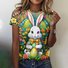 Women's Animal Short Sleeve Tee T-shirt Crew Neck Casual Summer Top