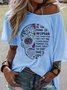 Women Wild West Short Sleeve Tee T-shirt Crew Neck Vintage Summer Top