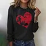 Women's Long Sleeve Tee T-shirt Spring/Fall Plaid Crew Neck Vintage Top