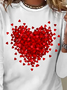 Women's Long Sleeve Tee T-shirt Spring/Fall Valentine's Day Crew Neck Vintage Top