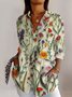 Women's Floral Long Sleeve Shirt Spring/Fall Shirt Collar Daily Casual Top