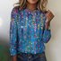Women's Long Sleeve Tee T-shirt Spring/Fall Floral Crew Neck Casual Top
