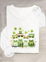 Women's Long Sleeve Blouse Spring/Fall Cat Crew Neck Daily Going Out Casual Top