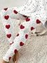 Women's Printing Polka Dots Daily Going Out Two Piece Set Long Sleeve Casual Spring/Fall Top With Pants Matching Set
