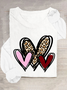 Women's Heart/Cordate Long Sleeve Blouse_ Spring/Fall Crew Neck Daily Casual Top