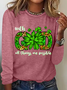 Women's Long Sleeve Blouse Spring/Fall Text Letters Crew Neck Daily Going Out Casual Top