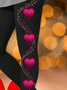 Women's Casual Heart/Cordate Jersey All Season Printing Long Leggings