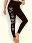 Women's Casual Heart/Cordate Jersey All Season Printing Long Leggings
