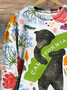 Women's Crew Neck Floral Printing Casual Spring/Fall Long Sleeve Sweatshirt