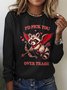 Women's Long Sleeve Tee T-shirt Spring/Fall Plaid Crew Neck Vintage Top