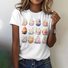 Women's Animal Short Sleeve Tee T-shirt Crew Neck Vintage Summer Top