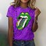 Women's Animal Short Sleeve Tee T-shirt Crew Neck Vintage Summer Top