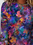 Women's Long Sleeve Tee T-shirt Spring/Fall Floral Crew Neck Vintage Top
