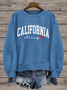Women's Crew Neck Text Letters Printing Casual Spring/Fall Long Sleeve Sweatshirt