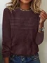 Women's Long Sleeve Tee T-shirt Spring/Fall Striped Printing Crew Neck Casual Graphic Tee Top