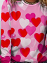 Women's Long Sleeve Tee T-shirt Spring/Fall Valentine's Day Crew Neck Vintage Top