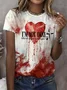 Women's Short Sleeve Tee T-shirt Summer Geometric Crew Neck Casual Top