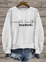 Women's Crew Neck Text Letters Printing Casual Spring/Fall Long Sleeve Sweatshirt