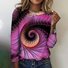 Women's Geometric Long Sleeve Tee T-shirt Crew Neck Casual Spring/Fall Top