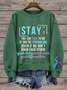 Women's Crew Neck Text Letters Printing Casual Spring/Fall Long Sleeve Sweatshirt