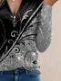 Women's Crew Neck Multicolor Block Printing Casual Spring/Fall Long Sleeve Sweatshirt