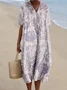 Women's Short Sleeve Summer 3D Printing Dress V Neck Daily Going Out Vintage Maxi O-Line Dress
