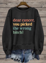 Women's Crew Neck Text Letters Printing Casual Spring/Fall Long Sleeve Sweatshirt