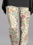 Women's Casual Floral Jersey All Season Printing Long Leggings