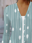 Women's Spring/Fall Cover-up Casual Striped Printing Lightweight Cardigan