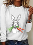 Women's Text Letters Long Sleeve Blouse_ Spring/Fall Crew Neck Daily Casual Top