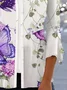 Women's Spring/Fall Cover-up Casual Floral Printing Lightweight Cardigan