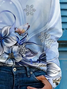 Women's Long Sleeve Tee T-shirt Spring/Fall Floral Printing Crew Neck Casual Graphic Tee Top