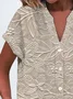 Women's Short Sleeve Shirt Summer Floral Printing V Neck Daily Going Out Casual Top