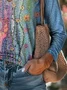 Women's Long Sleeve Tee T-shirt Spring/Fall Floral Printing V Neck Casual Graphic Tee Top